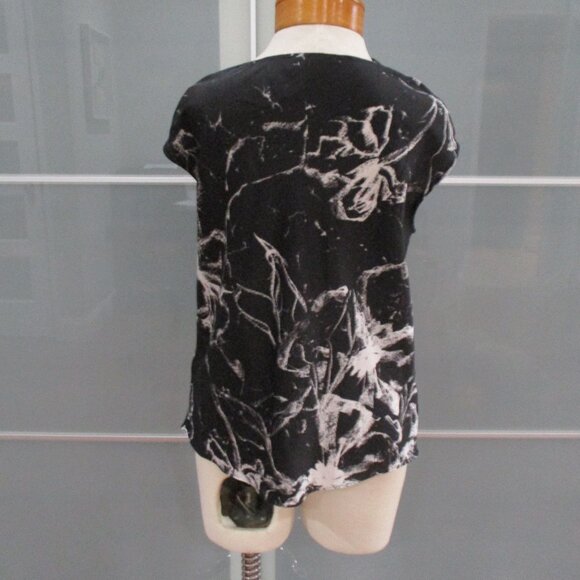 Donna Karan Black Label Cowl Neck cap Sleeve Blouse - Picture 3 of 5